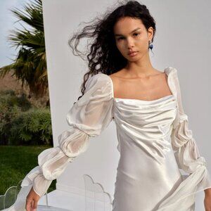 FOR LOVE & LEMONS Willow Bridal Gown / Dress In White (size S) NWT